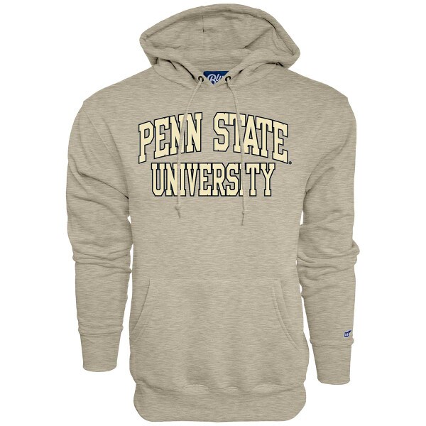 natural oatmeal hooded sweatshirt with Penn State arched above University
